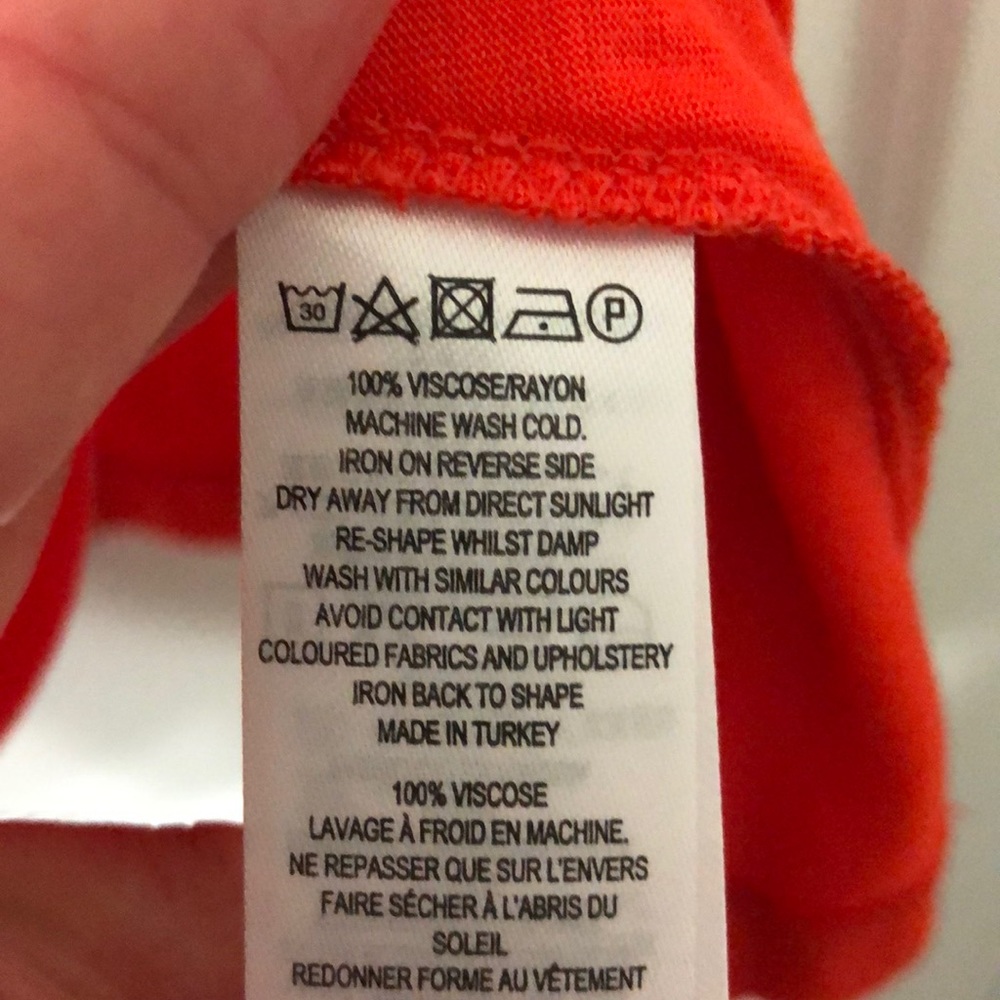 EUC- French connection top sz Med orange - Picture 6 of 8
